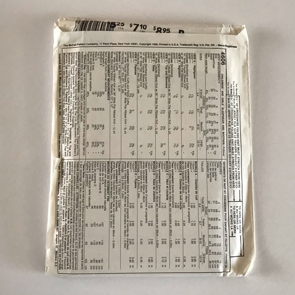 🧵3for12🧵 VTG McCall’s Pattern 4606 Child’s Sleepwear Booties - Picture 2 of 3